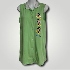 Vintage Disney Button Down Sleeveless Top
